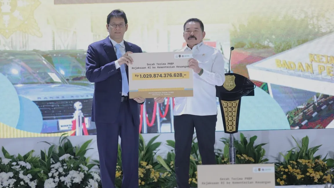 Kejagung Setor Rp1,02 Triliun ke Kas Negara Dari Hasil Lelang Aset Sitaan dan Koruptor. (Foto: harian.disway)
