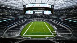 Los Angeles Stadium Siap Jadi Panggung Besar Piala Dunia 2026. (Foto: AFP/GETTY IMAGES NORTH AMERICA/KATELYN MULCAHY/kompas)