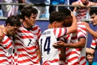 Hasil Piala Dunia 2026: Amerika Serikat Pesta Gol 4-1 atas Paraguay. (Foto: AFP/Jamie Squire/kompas)