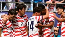 Hasil Piala Dunia 2026: Amerika Serikat Pesta Gol 4-1 atas Paraguay. (Foto: AFP/Jamie Squire/kompas)