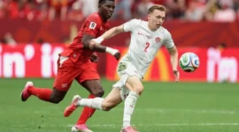 Swiss Tundukkan Kanada 2-1, Lolos ke 32 Besar Piala Dunia 2026 sebagai Juara Grup B. (Foto: Getty Images via AFP/Emilee Chinn/kompas)