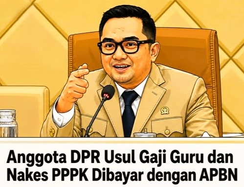 Ilustrasi DPR Usul Gaji Guru dan Nakes PPPK Dibayar APBN. (Foto : Illgner Ndun/Facebook)