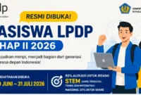 Beasiswa LPDP 2026 Tahap II Resmi Dibuka, Simak Syarat, Jadwal, dan Cara Daftarnya. (Foto: AI)