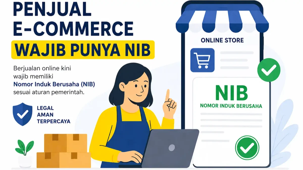 Jualan di E-Commerce Sekarang Wajib Punya NIB. (Foto: AI)