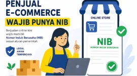 Jualan di E-Commerce Sekarang Wajib Punya NIB. (Foto: AI)