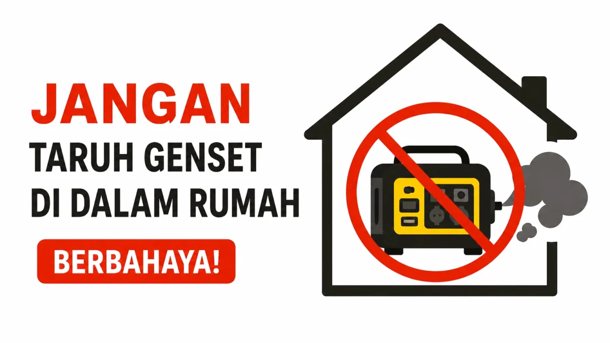 Ilustrasi Tempat Aman Menaruh Genset. (Foto: AI)