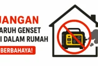 Ilustrasi Tempat Aman Menaruh Genset. (Foto: AI)