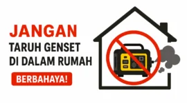 Ilustrasi Tempat Aman Menaruh Genset. (Foto: AI)