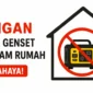 Ilustrasi Tempat Aman Menaruh Genset. (Foto: AI)