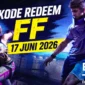Kode Redeem FF 17 Juni 2026 Terbaru, Buruan Klaim Skin, Diamond, dan Token Gratis. (Foto: AI)