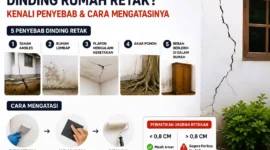 Dinding Rumah Retak? Kenali 5 Penyebab dan Cara Mengatasinya. (foto: AI)