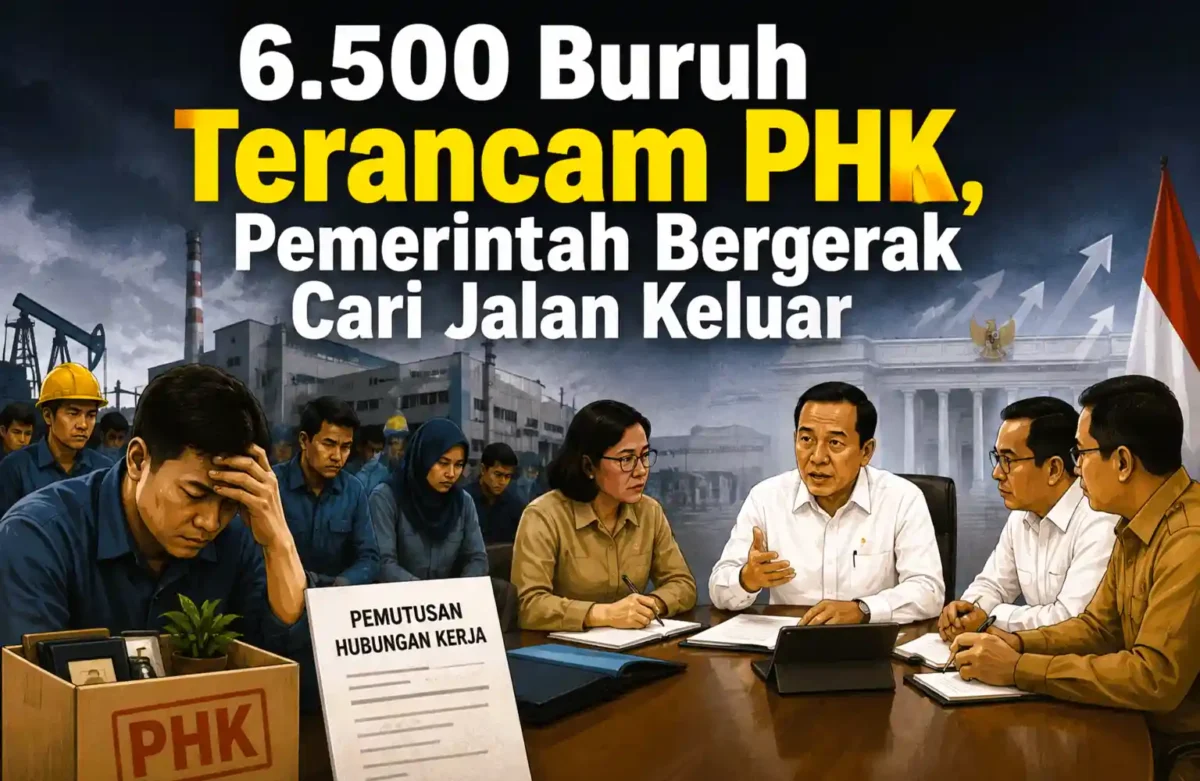 6.500 Buruh Terancam PHK, Pemerintah Bergerak Cari Jalan Keluar. (Foto: AI)