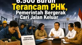 6.500 Buruh Terancam PHK, Pemerintah Bergerak Cari Jalan Keluar. (Foto: AI)
