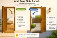 Pintu Rumah Sebaiknya Dibuka ke Dalam atau ke Luar? Simak Penjelasannya. (Foto: AI)