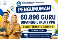 Sudah Cek SIMPKB? Kemendikdasmen Panggil 60.896 Guru Ikut PPG Tahap 2 Tahun 2026. (Foto: AI)