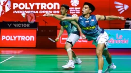 Sabar/Reza Tampil Dominan di Australian Open 2026, Menang Telak dan Melaju ke Perempat Final. (Foto:ANTARA FOTO/Asprilla Dwi Adha/kye/kabarin) 