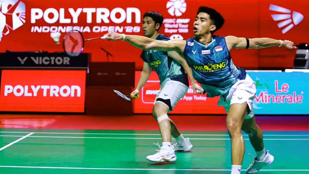 Sabar/Reza Tampil Dominan di Australian Open 2026, Menang Telak dan Melaju ke Perempat Final. (Foto:ANTARA FOTO/Asprilla Dwi Adha/kye/kabarin) 
