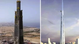 Gedung Tertinggi Di Dunia: Burj Khalifa Terancam Tergeser, Jeddah Tower Sudah Tembus 100 Lantai. (Foto: Saudi Binladin Group/AS+GG/sindonews)