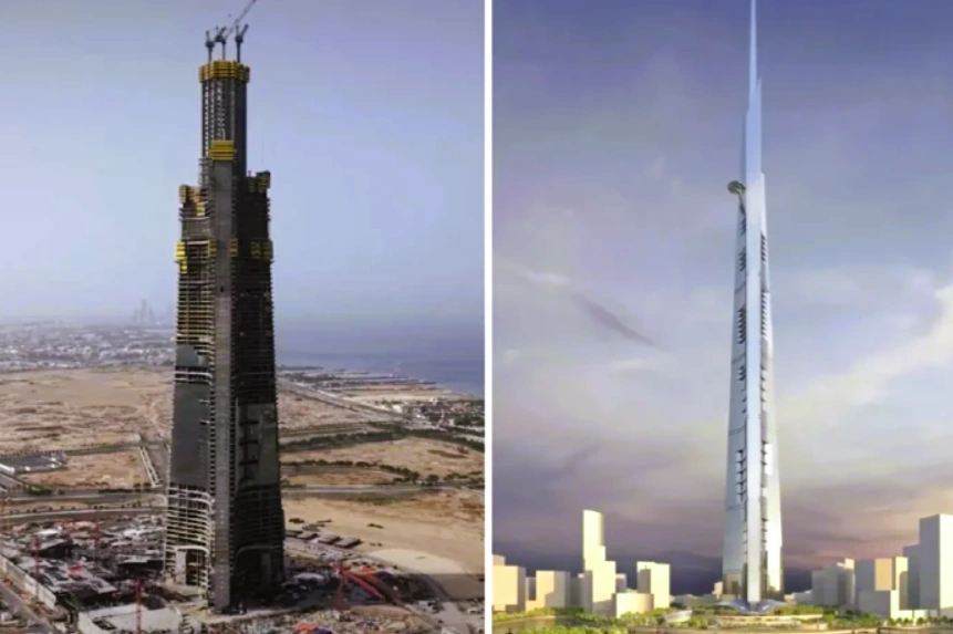 Gedung Tertinggi Di Dunia: Burj Khalifa Terancam Tergeser, Jeddah Tower Sudah Tembus 100 Lantai. (Foto: Saudi Binladin Group/AS+GG/sindonews)