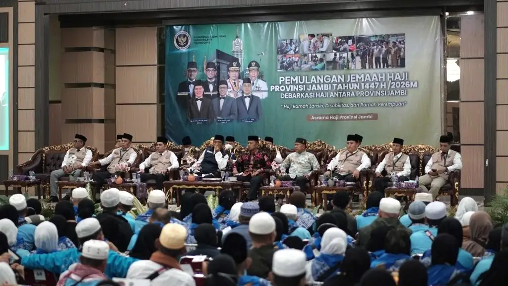442 Jemaah Haji Kloter BTH 19 Tiba di Jambi, Mayoritas Berasal dari Kerinci dan Merangin. (Foto: sekitarjambi)
