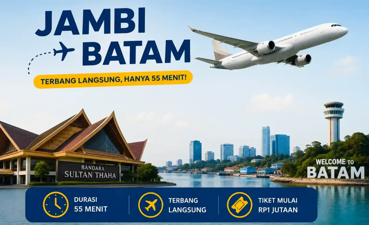Jadwal Pesawat Jambi-Batam Akhir Juni hingga Awal Juli 2026. (Foto: AI)