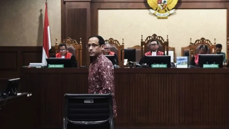 Nadiem Singgung Pengabdian: Hadiah yang Saya Dapatkan Adalah Jeruji Besi (Foto: ANTARA FOTO/M Risyal Hidayat/nym)