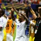 Skuad Tanjung Verde merayakan hasil imbang 0-0 versus Spanyol di Grup H Piala Dunia 2026. (Foto: AP Photo/Erik S. Lesser/liputan6)