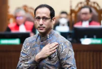 Nadiem Makarim Terbukti Bersalah, Hakim Jatuhkan Vonis 10 Tahun dalam Kasus Chromebook. (Foto: ANTARA FOTO/M Risyal Hidayat/hma/nym/Kompas)