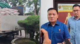 Polda Jambi Bongkar Dugaan Perdagangan Pupuk Subsidi di Muaro Jambi. (Foto: makalamnews)