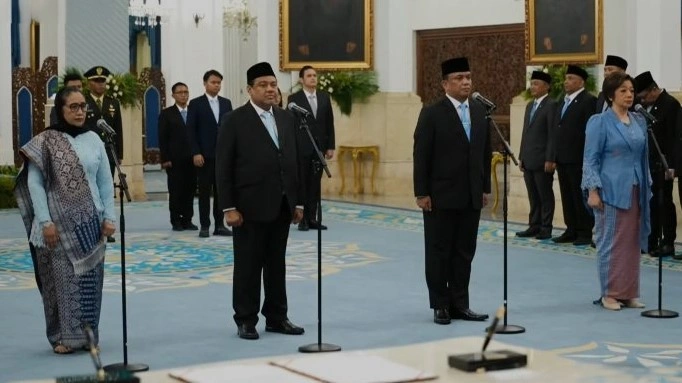 Resmi Dilantik Prabowo, Nanik Nahkodai dan Said Iqbal Masuk Lingkaran Istana.(Foto: metrotvnews)