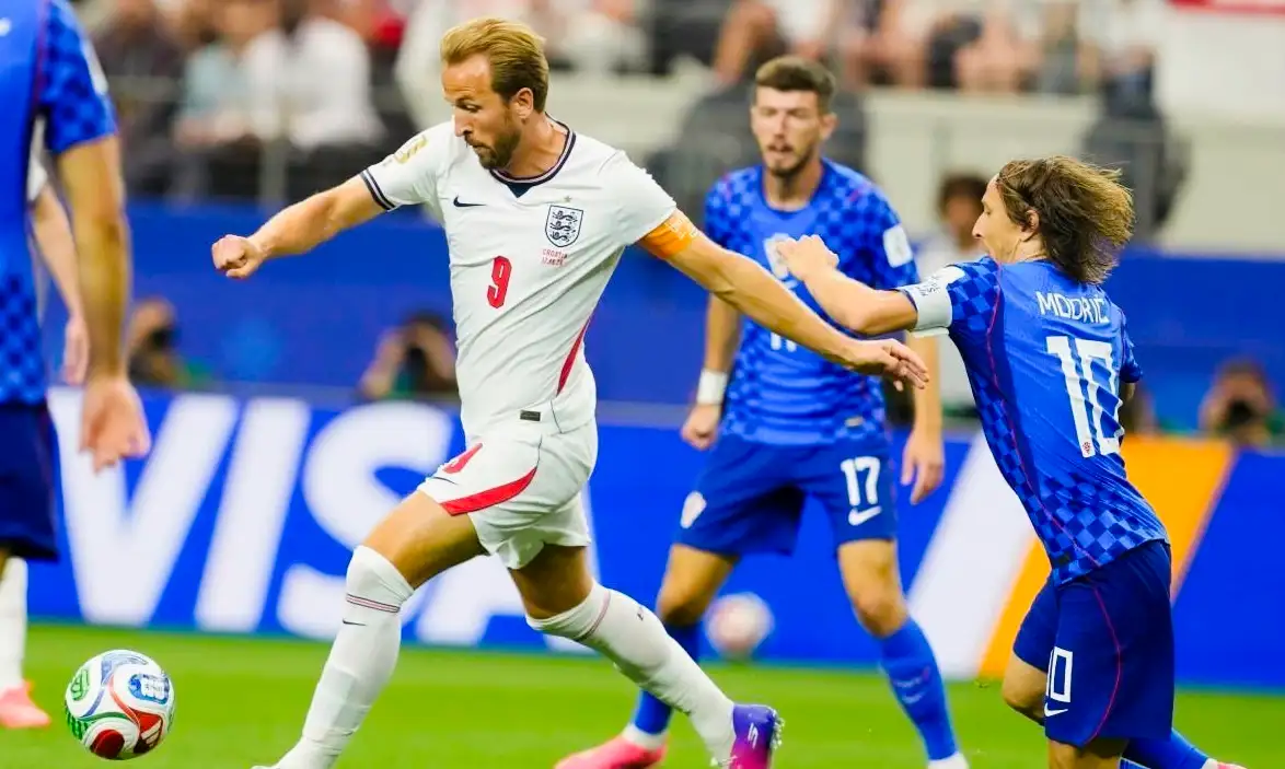 Harry Kane Menggila! Inggris Bungkam Kroasia 4-2 pada Laga Perdana Piala Dunia 2026. (Foto: Tony Gutierrezh/bola)