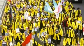 Ratusan Mahasiswa Akan Demo di DPR RI Hari Ini, Bawa Tiga Tuntutan Besar. (Foto: Gilang Faturahman/detikfoto)