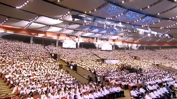 Prabowo Kumpulkan 12.173 Penggerak Program MBG di Sentul. (Tangkapan Layar Youtube BPMI)