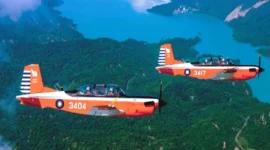 Pesawat Latih T-34 Taiwan Jatuh Saat Latihan, Dua Pilot Tewas (Dok. R.O.C Air Force/cnbcindonesia)