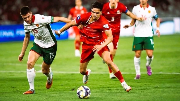 Tim Garuda Dekati 100 Besar Dunia Setelah Usai Kalahkan Oman. (Foto: CNN Indonesia/Adi Maulana Ibrahim)