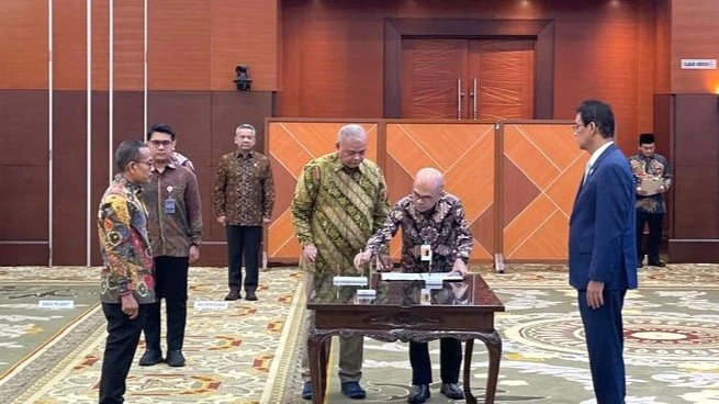 Purbaya Lantik Tiga Dirjen Baru Kemenkeu, Ini Daftar Pejabat yang Resmi Menjabat. (Foto: Ntvnews.id-Muslimin Trisyuliono/ntvnews)