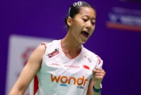 Putri KW Tampil Meyakinkan di China Open 2026, Lolos ke 16 Besar Usai Singkirkan Wakil Tuan Rumah. (Foto: PBSI/kompas)