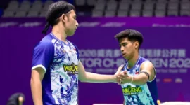 Sabar/Reza Tumbangkan Ganda Malaysia, Tiket 16 Besar China Open 2026 Berhasil Diamankan. (Foto: PBSI/kompas)