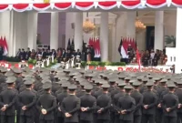 Prabowo Lantik 1.177 Perwira TNI-Polri, Empat Taruna Terbaik Raih Adhi Makayasa. (Foto: KOMPAS.com/Rahel)