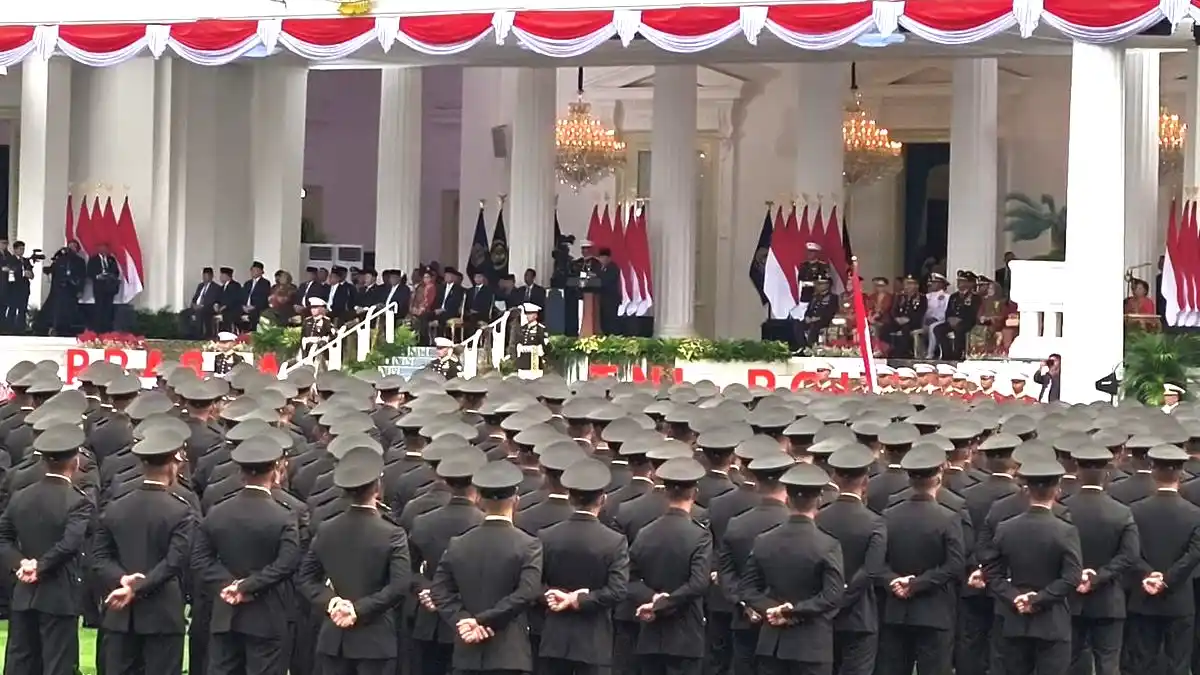 Prabowo Lantik 1.177 Perwira TNI-Polri, Empat Taruna Terbaik Raih Adhi Makayasa. (Foto: KOMPAS.com/Rahel)