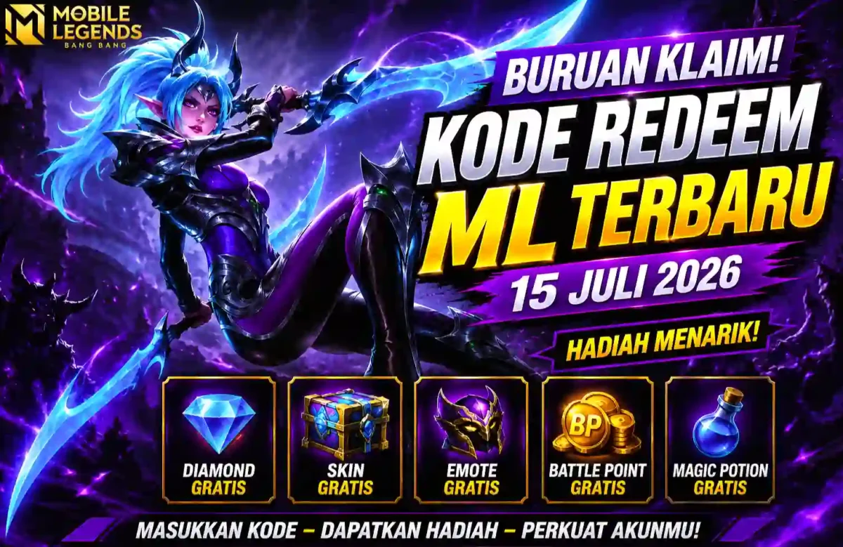 Kode Redeem ML Terbaru 15 Juli 2026, Ada Diamond dan Skin Gratis. (Foto: Mobile Legends Fandom/kompas)
