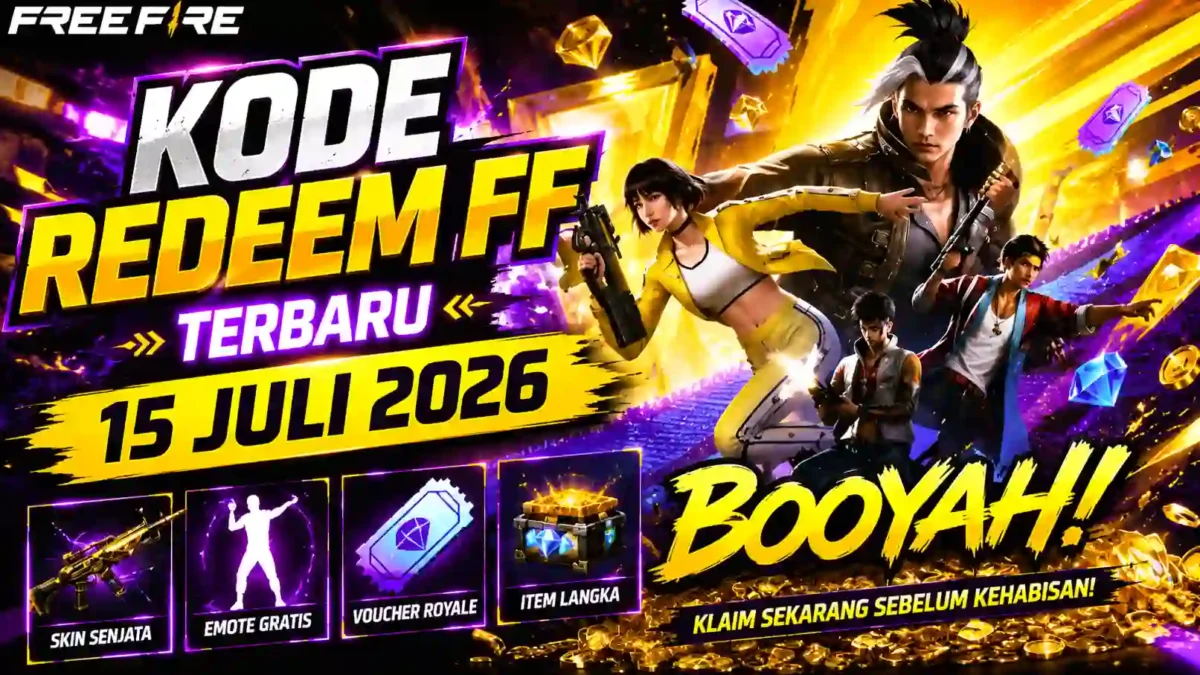 Kode Redeem FF Terbaru 15 Juli 2026, Ada Emote dan Skin Gratis. (Foto: Garena Indonesia/detik)