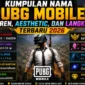 Kumpulan Nama PUBG Mobile Keren, Aesthetic, dan Langka Terbaru 2026. (Foto: AI)