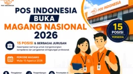 Pos Indonesia Buka Magang Nasional 2026, Ini 15 Posisi dan Jurusan yang Dibutuhkan. (Foto: AI)