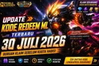 Kode Redeem ML Terbaru 30 Juli 2026 Kembali Hadir, Cek Daftar Kode Sebelum Kuota Habis. (Foto: mobilelegends)