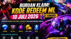 Buruan Klaim! Kode Redeem ML 10 Juli 2026 Terbaru, Dapat Diamond, Skin, dan Emote Gratis. (Foto: dok Mobile Legends/detik)