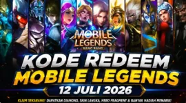 Kode Redeem Mobile Legends Terbaru 12 Juli 2026, Klaim Diamond, Skin Langka, dan Hero Fragment Hari Ini. (Foto: Moonton/oneesports)