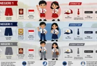 Aturan Seragam Sekolah SD, SMP, hingga SMA/SMK Terbaru, Simak Warna, Atribut, dan Ketentuannya. (Foto Ilustrasi: AI)
