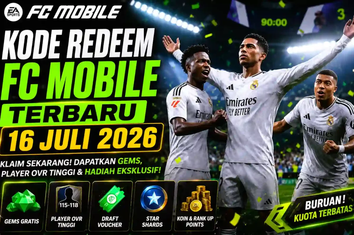 Kode Redeem FC Mobile Terbaru 16 Juli 2026, Buruan Klaim Gems dan Player OVR Tinggi Sebelum Hangus. (Foto: EA Sports/suara)