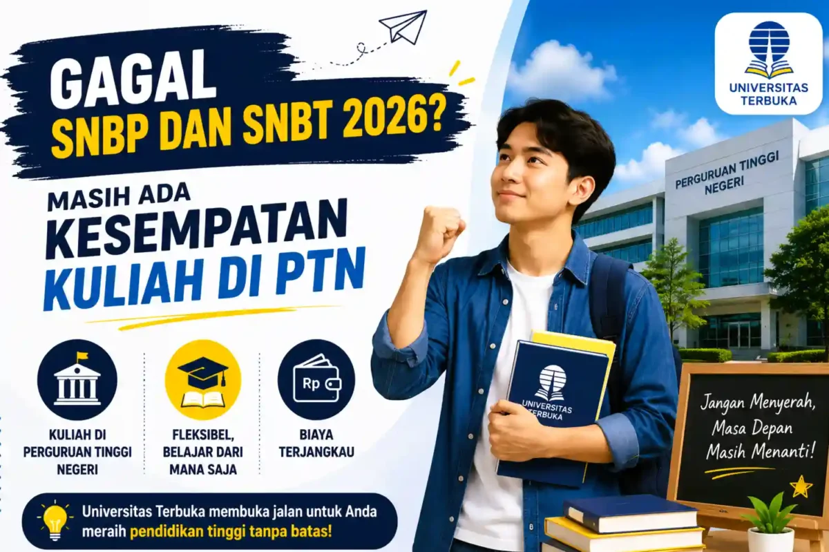 Gagal SNBP dan SNBT 2026? Masih Ada Kesempatan Kuliah di PTN, Simak Jalur Alternatif Ini. (Foto: AI)